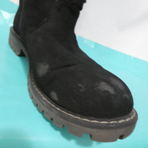 ROXY | size 9 | Stylish Black Triple Buckle Boots | Suede Texture | Zip-Up Sides - Picture 14 of 16